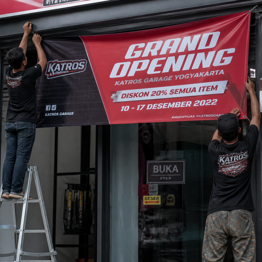 Cetak banner spanduk outdoor indoor Jagocetak Surabaya — foto 6