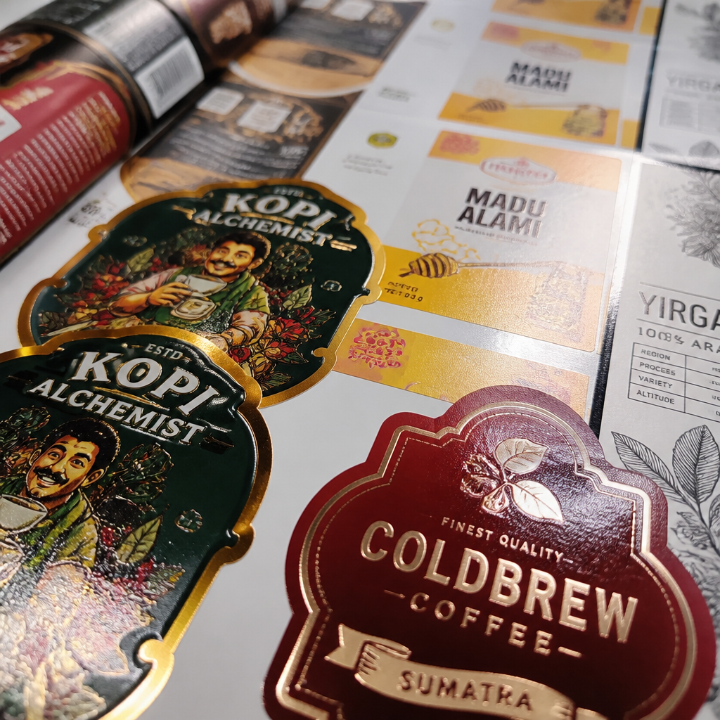 Cetak label produk UMKM food grade