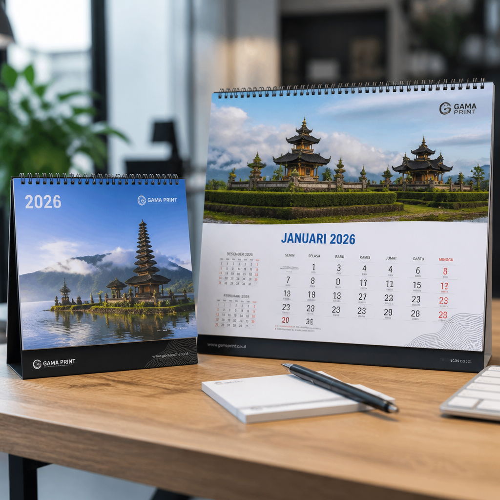 Cetak kalender meja dinding custom perusahaan Jagocetak Surabaya — foto 4