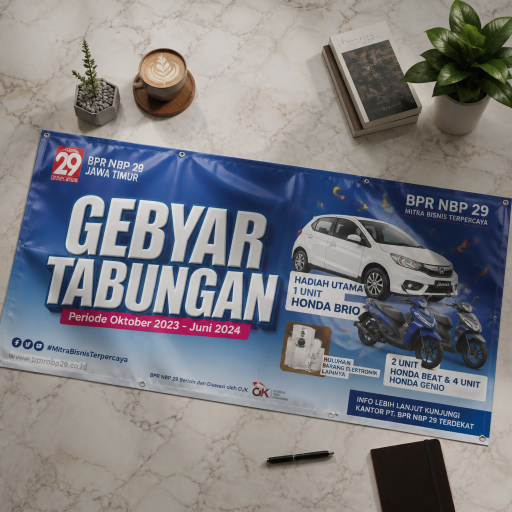 Cetak spanduk acara perusahaan ukuran besar